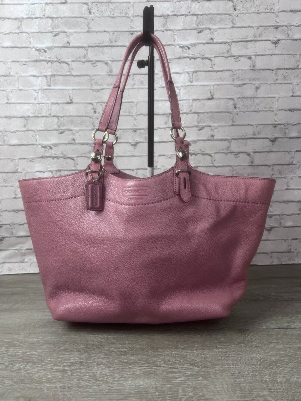 COACH F16174 Leather Handbag Lavander Women's Tote Purple